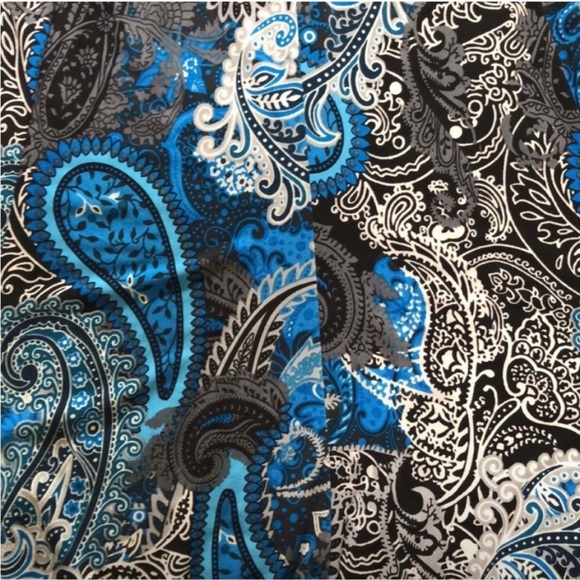 Paisley Elastic Light Polyester Skirt Size 14 - Picture 3 of 5